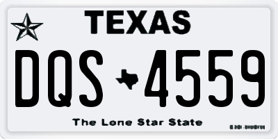 TX license plate DQS4559