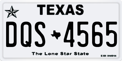 TX license plate DQS4565