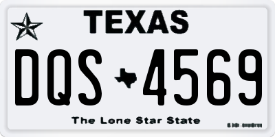 TX license plate DQS4569