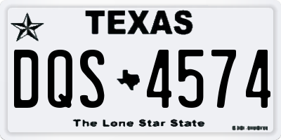 TX license plate DQS4574