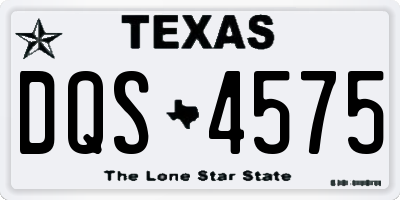 TX license plate DQS4575