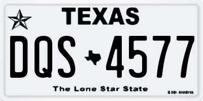 TX license plate DQS4577