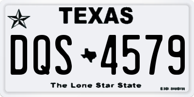 TX license plate DQS4579