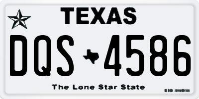 TX license plate DQS4586