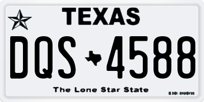 TX license plate DQS4588