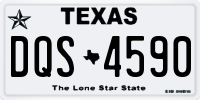 TX license plate DQS4590