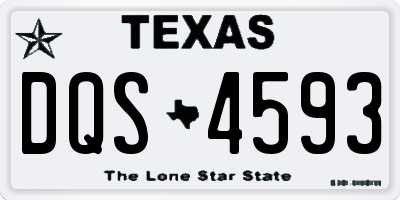 TX license plate DQS4593