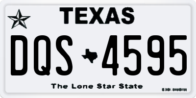 TX license plate DQS4595