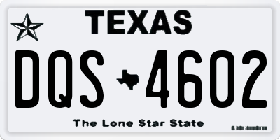 TX license plate DQS4602