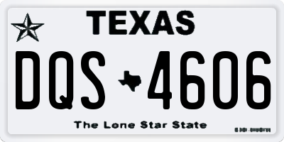 TX license plate DQS4606