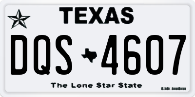 TX license plate DQS4607