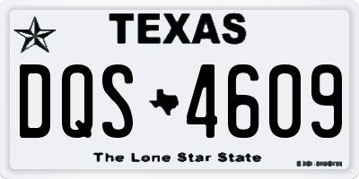TX license plate DQS4609