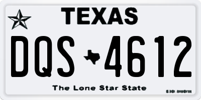 TX license plate DQS4612