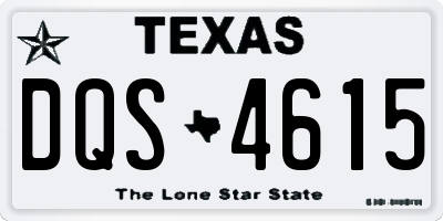 TX license plate DQS4615