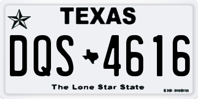 TX license plate DQS4616
