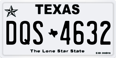 TX license plate DQS4632
