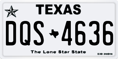 TX license plate DQS4636