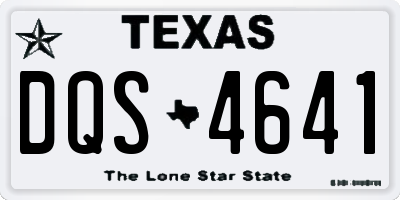TX license plate DQS4641