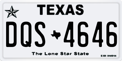 TX license plate DQS4646