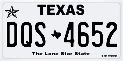 TX license plate DQS4652