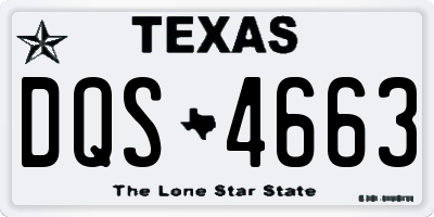 TX license plate DQS4663