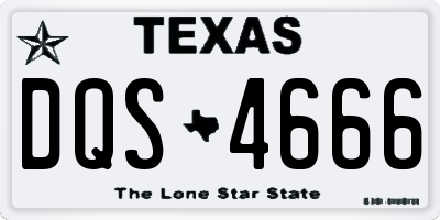 TX license plate DQS4666
