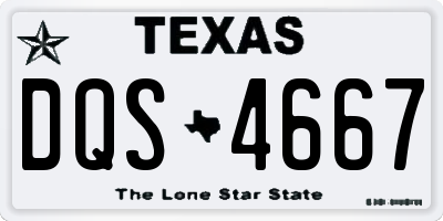 TX license plate DQS4667