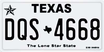 TX license plate DQS4668
