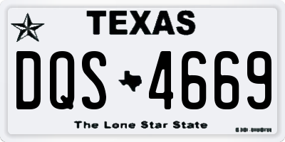 TX license plate DQS4669