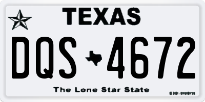 TX license plate DQS4672