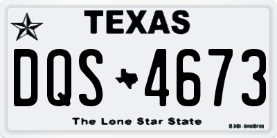 TX license plate DQS4673