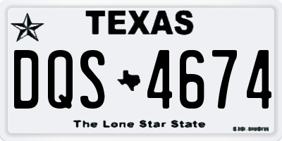 TX license plate DQS4674