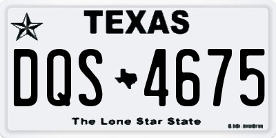 TX license plate DQS4675