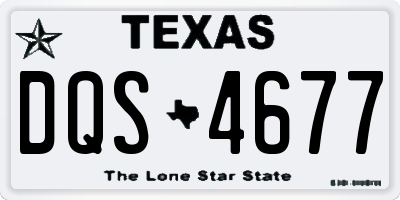 TX license plate DQS4677