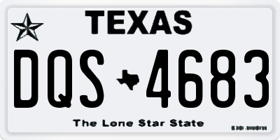 TX license plate DQS4683