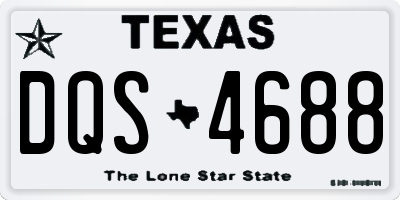 TX license plate DQS4688
