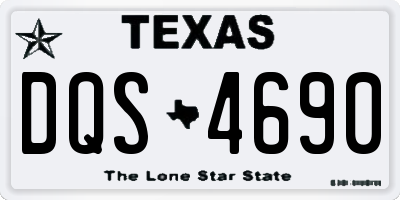 TX license plate DQS4690