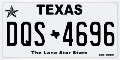 TX license plate DQS4696