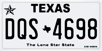TX license plate DQS4698