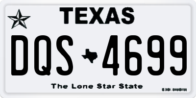 TX license plate DQS4699