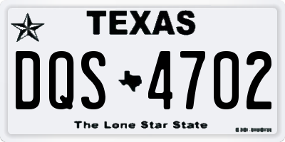 TX license plate DQS4702