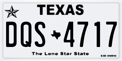TX license plate DQS4717