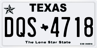 TX license plate DQS4718