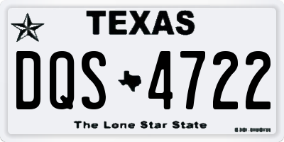 TX license plate DQS4722