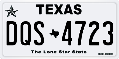 TX license plate DQS4723