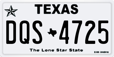 TX license plate DQS4725