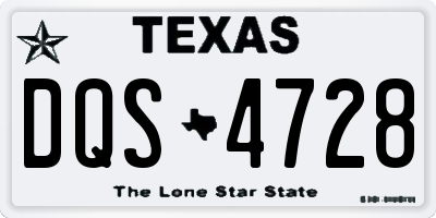 TX license plate DQS4728