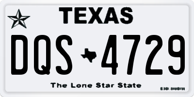 TX license plate DQS4729