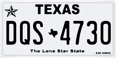 TX license plate DQS4730