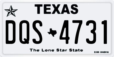 TX license plate DQS4731